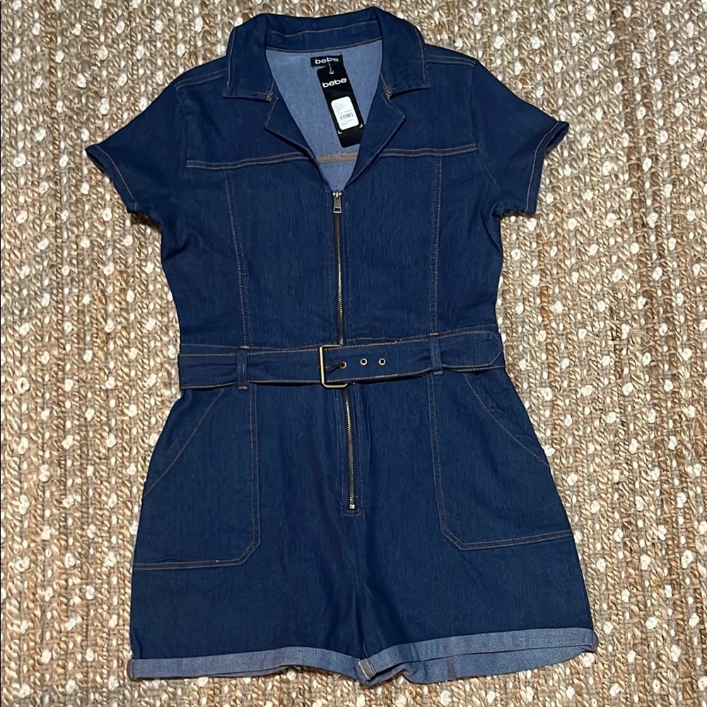 Bebe Wash Denim Romper
